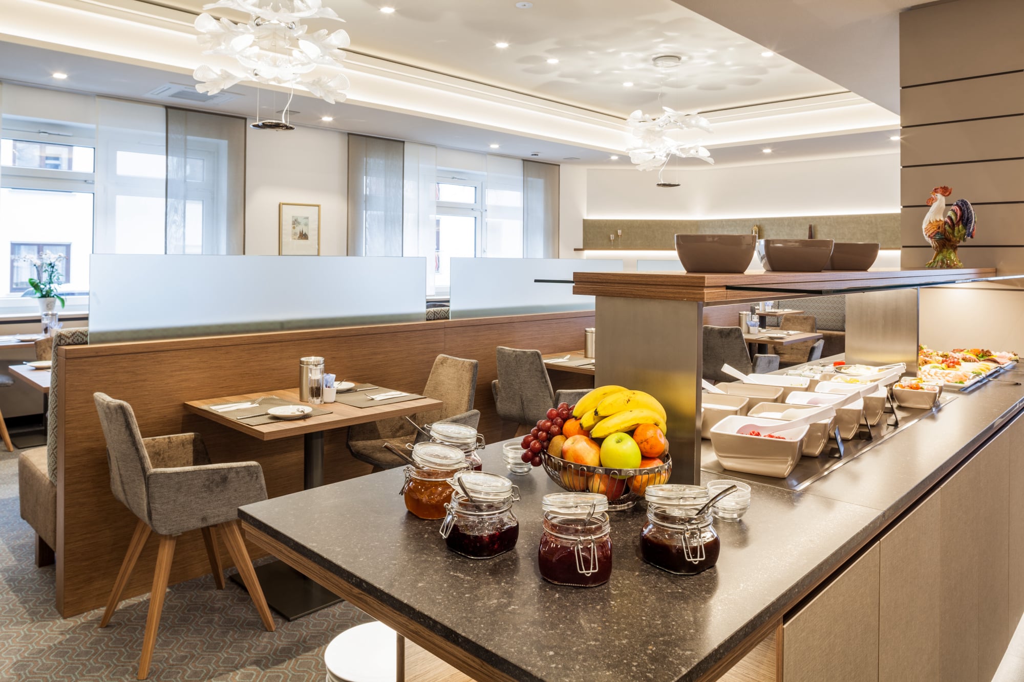 Blick in den Frühstücksraum